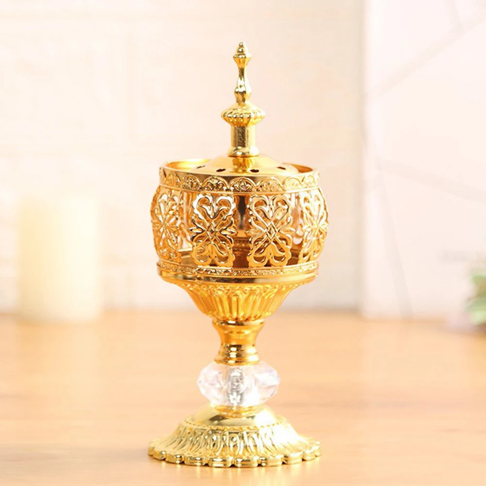 1pcs Vintage Metal Decorative Arabian Bakhoor Incense Burner Mabkhara Censer Candle Holder Aromatherapy Fragrance