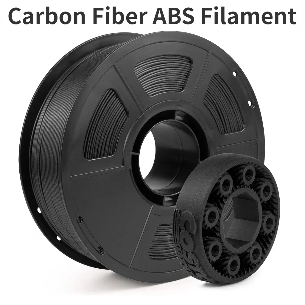 สีดํา ABS คาร์บอนไฟเบอร์ 1.75 มม.ความแข็งแรงสูงทนความร้อนน้ําหนักเบา 3D เครื่องพิมพ์ Filament 1 กก./0.25 กก.Spool