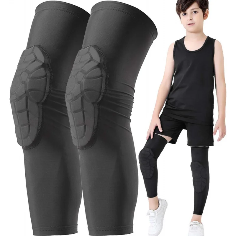 

Kids Youth 5-15 Years Padded Arm Knee Sleeve Compression Leg Protective children football cycling protection knee pads equipment