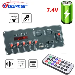 Woopker 7.4V 12V Amplifier Board Square Dance 30W MP3 Amp Support Bluetooth AUX U-Disk 5-8Inch Speaker Home Theater DIY