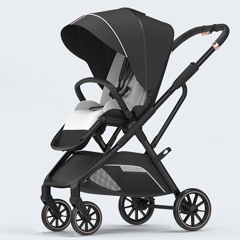 Baby stroller can sit and lie down portable folding stroller trolley folding high view umbrella car