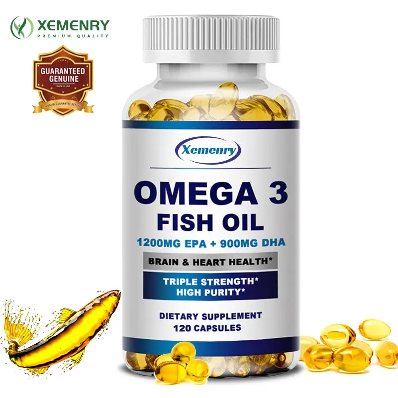 Omega 3 Fish Oil -  Benefits The Cardiovascular System, Protects Eye Fatigue, Cognitive Function, and Learning Ability