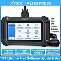 2025 XTOOL D5S Automotive ABS SRS EPB Engine TCM 5 System Car Diagnostic Tools Built-in CAN FD FCA 15 Reset Lifetime Free Update