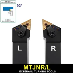 TUOZ External Turning Tool MTJNR MTJNL 2525M16 2525M22 MTJNR2525M16 MTJNL2525M22 25MM Turning Lathe Tool Holder for TNMG Inserts