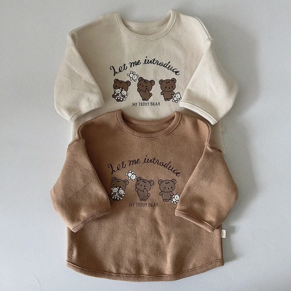 

Baby Clothes Cartoon Cute Bear Long-Sleeved T-Shirt Pullover