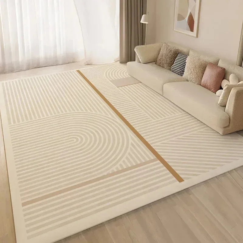 

MBG23VIKAMA Nordic Minimalist Striped Loop-Pile Carpet - Scandi Style Large Area Rug for Living Room & Bedroom Non-Slip Home4Fb&