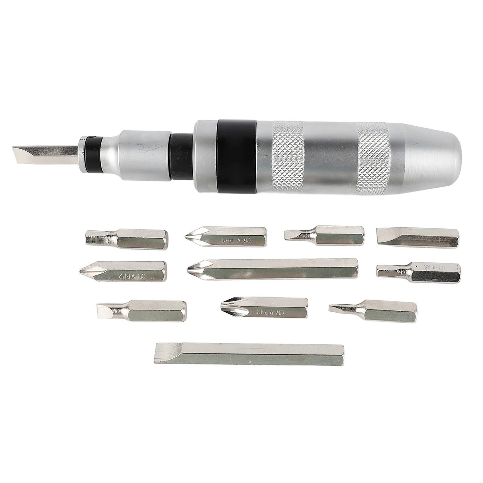 13Pcs Drive Impact Screwdriver Kit 12 Bits Multi Purpose Manual Impact Screwdriver for Maintena