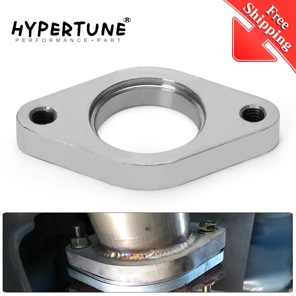 Free Shipping STAINLESS STEEL WASTEGATE DUMP PIPE 2 BOLT FLANGE WITH THREAD 38MM TURBO CHARGER HT4831