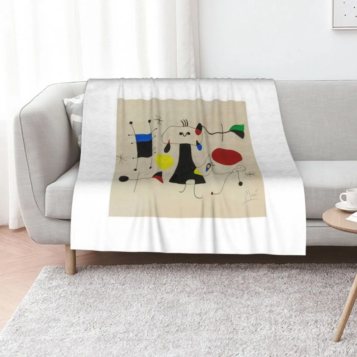 Joan miro artwork joan miro paintings joan miró miro dessin Throw Blanket Color Fast Cozy Throw Blanket