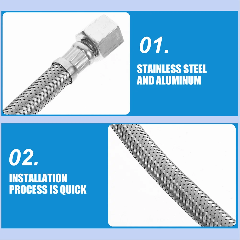 

Air Compressor Hose Stainless Steel Braided Replacement Hose Durable Wear Resistant Suitable Industrial Personal Applications