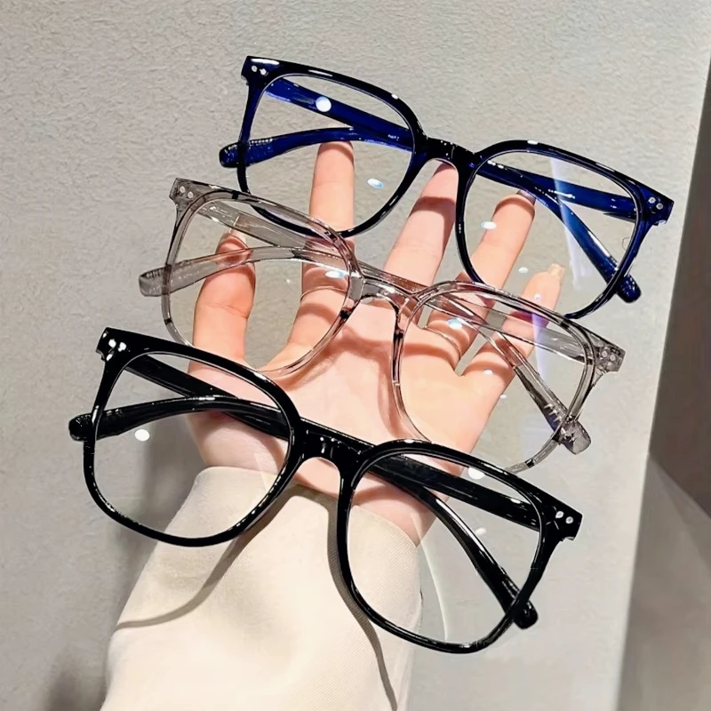 Hiking Camping 1/2/3pcs Anti-blue Light Glasses for Women Simple Regular Eyeglass Frame Finished Retro Flat Light Frame