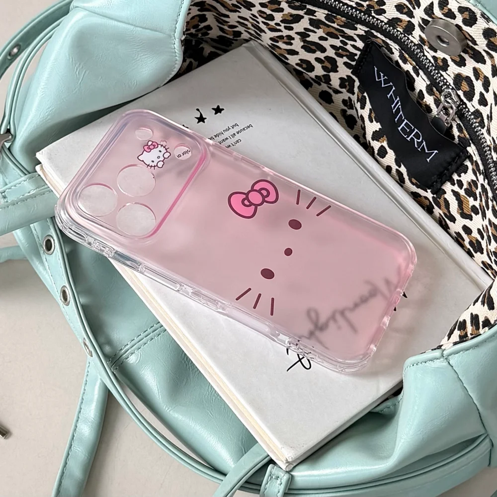 Cute IMD Frosted Semi Transparent Sanrio Phone Case For iPhone 15 16 17 Pro Max Luxury Shockproof Cover For Girl Gift Fashion - view 6