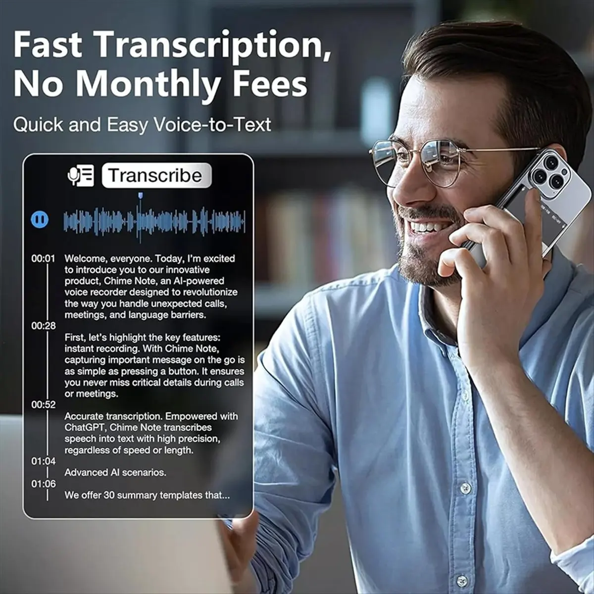 

A10R AI Диктофон, цифровой диктофон на 64 ГБ, управление через приложение с транскрипцией, 138 языков, профессиональное устройство для записи