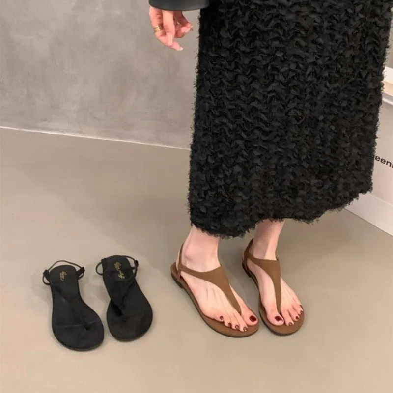 

New Style Fashion Women's Thong Sandals for Women Simple Flats Outdoor Beach Shoes Casual Ladies Rome Sandals Zapatos De Mujer