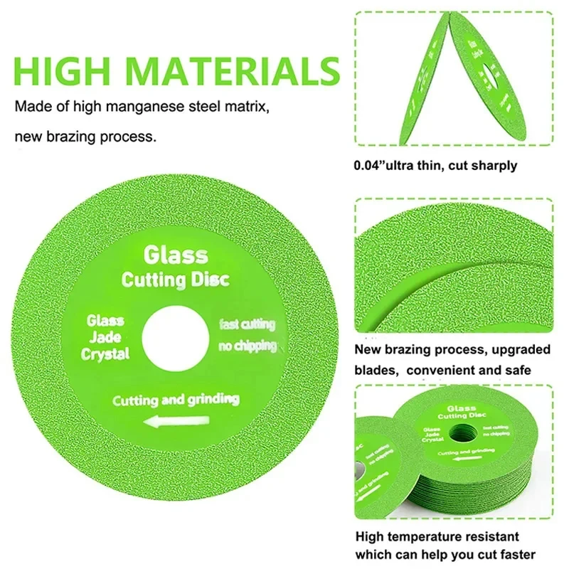 Glass Cutting Disc φ115/125mm x22.23mm Diamond Marble Saw Blade Ceramic Tile Jade Special Polishing Cutting Blade Sharp Brazing