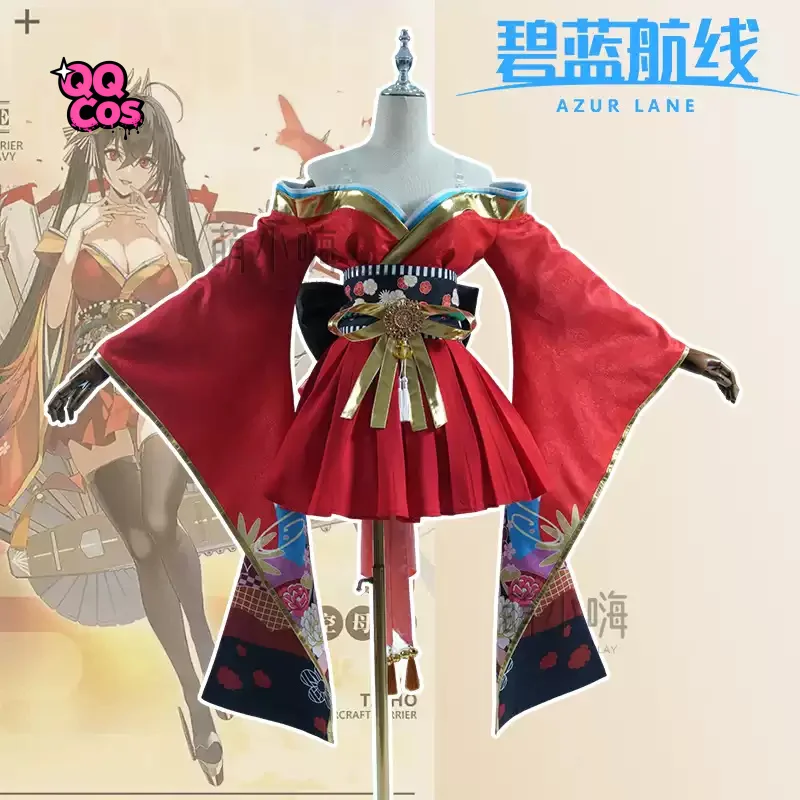 

New Taihou IJN Taihō Cosplay Costume Anime Game Azur Lane Women's Sexy Kimono Dress Headwear Props Socks Party outfit