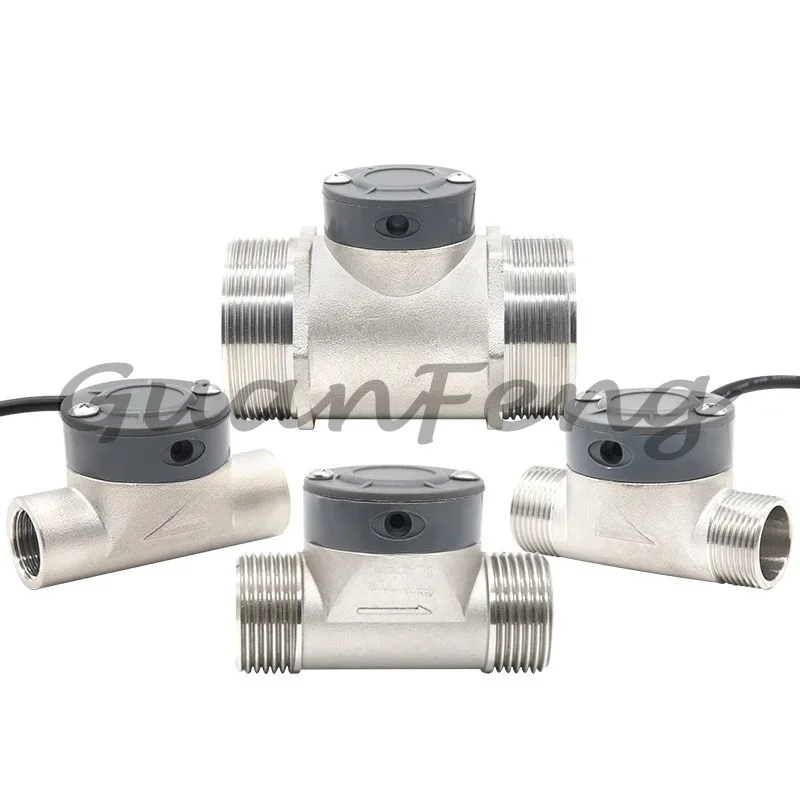 Industrial water paddle turbine water flow counter