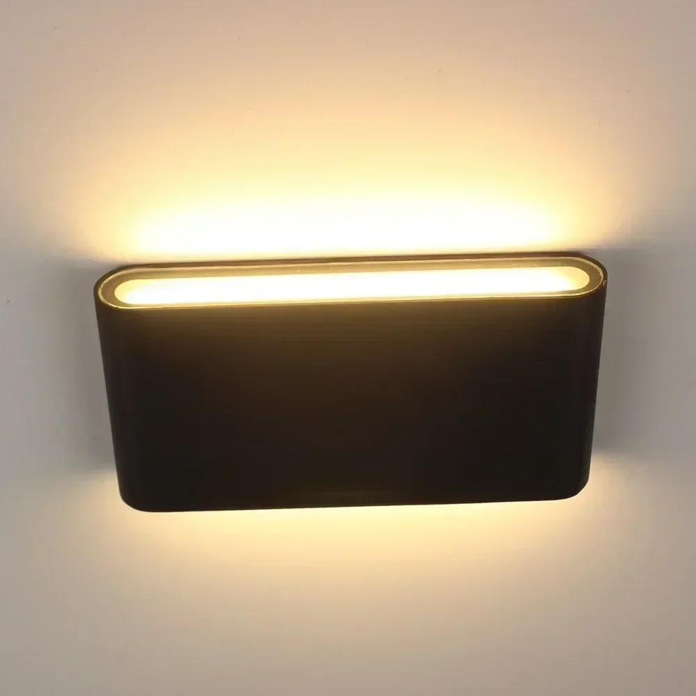 Impermeável LED Lâmpada de Parede com Sensor de Movimento, Alumínio, Exterior, Interior, Moderno, Quarto, Sala