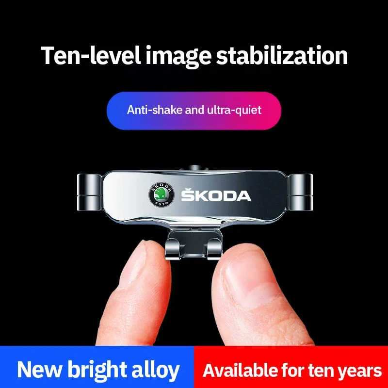 Car Air Vent Phone Holder Car Mount Cellphone Support For Skoda Octavia Rapid Kodiaq Karoq Fabia Kamiq Superb Derivative Vision - view 4