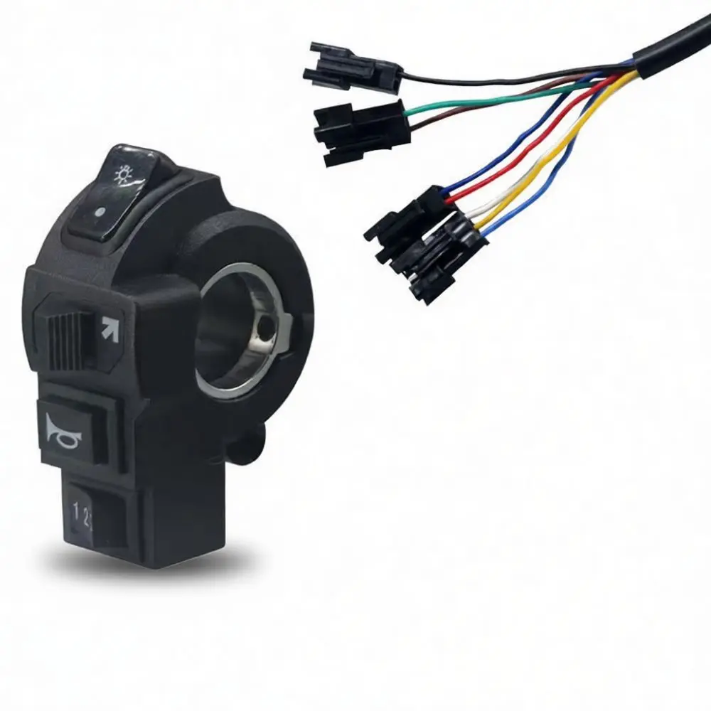 For For HORISINZ E Bike Multi Functional Switch Assembly Headlight Horn Steering Indicator Gear Controller Replacement Parts