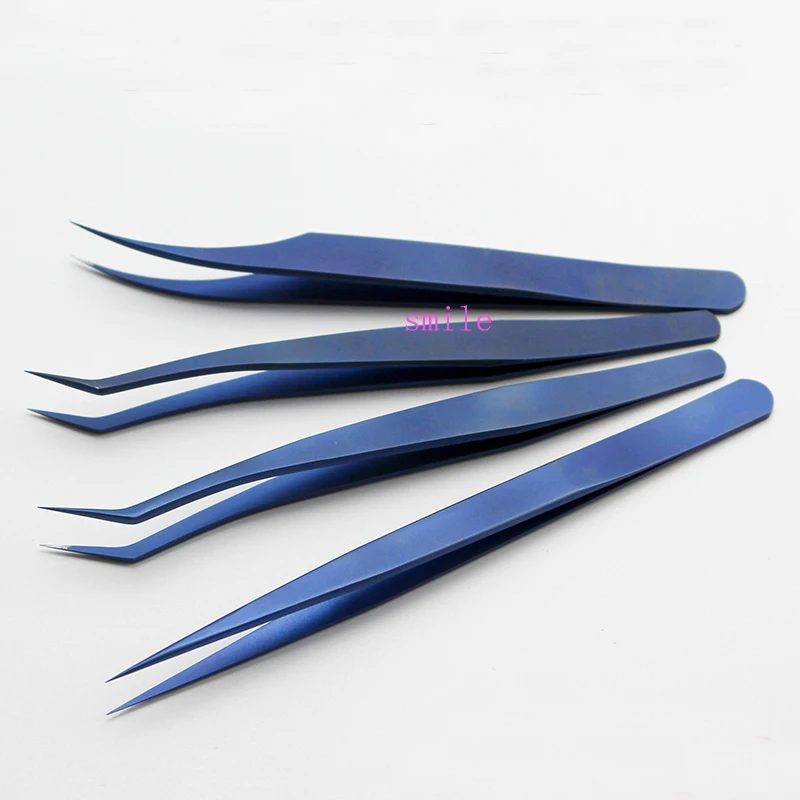 Straight Tip Hair Transfering Pinças, Eye Tweezers, Ferramentas Cosméticas