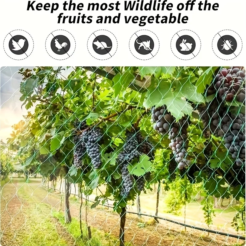 Rete in rete di plastica per protezione da giardino per verdure e alberi da frutto - Barriera per uccelli e animali, adatta a tutte le piante e colture
