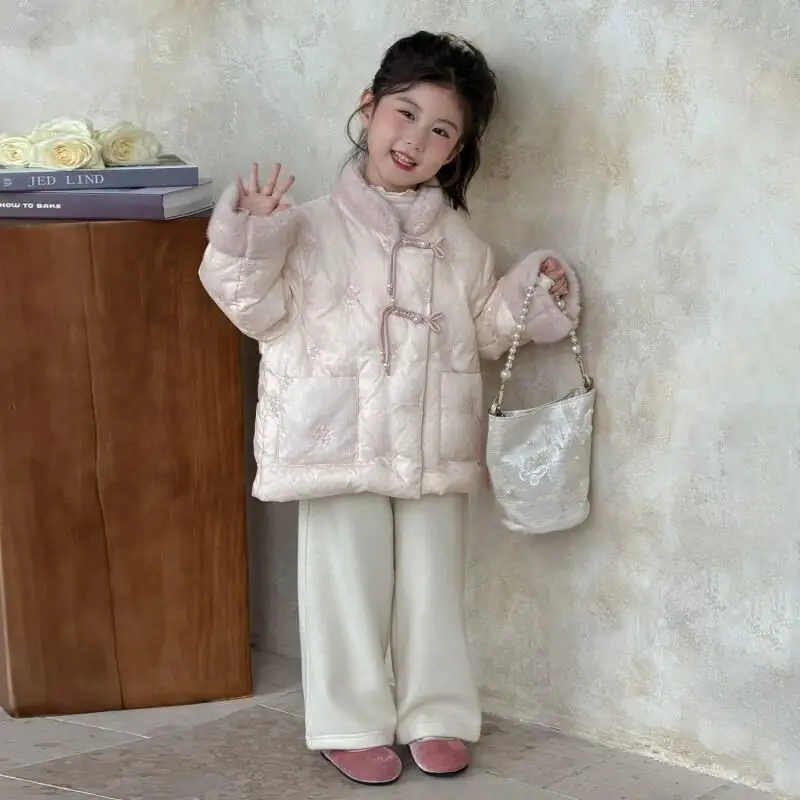 

Hot Girls' Outerwear Autumn/winter 2025 New Winter New Year's Clothing Children's Winter Clothing Cotton Jacket Padded Jacket