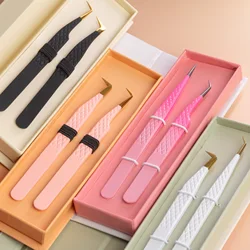 Camillash Fiber Tip Lash Tweezers Teddy Set 45 90 degree Volume Eyelash Tweezers Isolation Envy Lash Tech With logo No Box