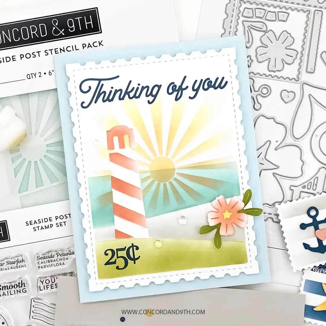 Seaside Post Bundle fustelle in metallo e timbri trasparenti scrapbooking per realizzare cornici per incisione su carta set artigianale di carte