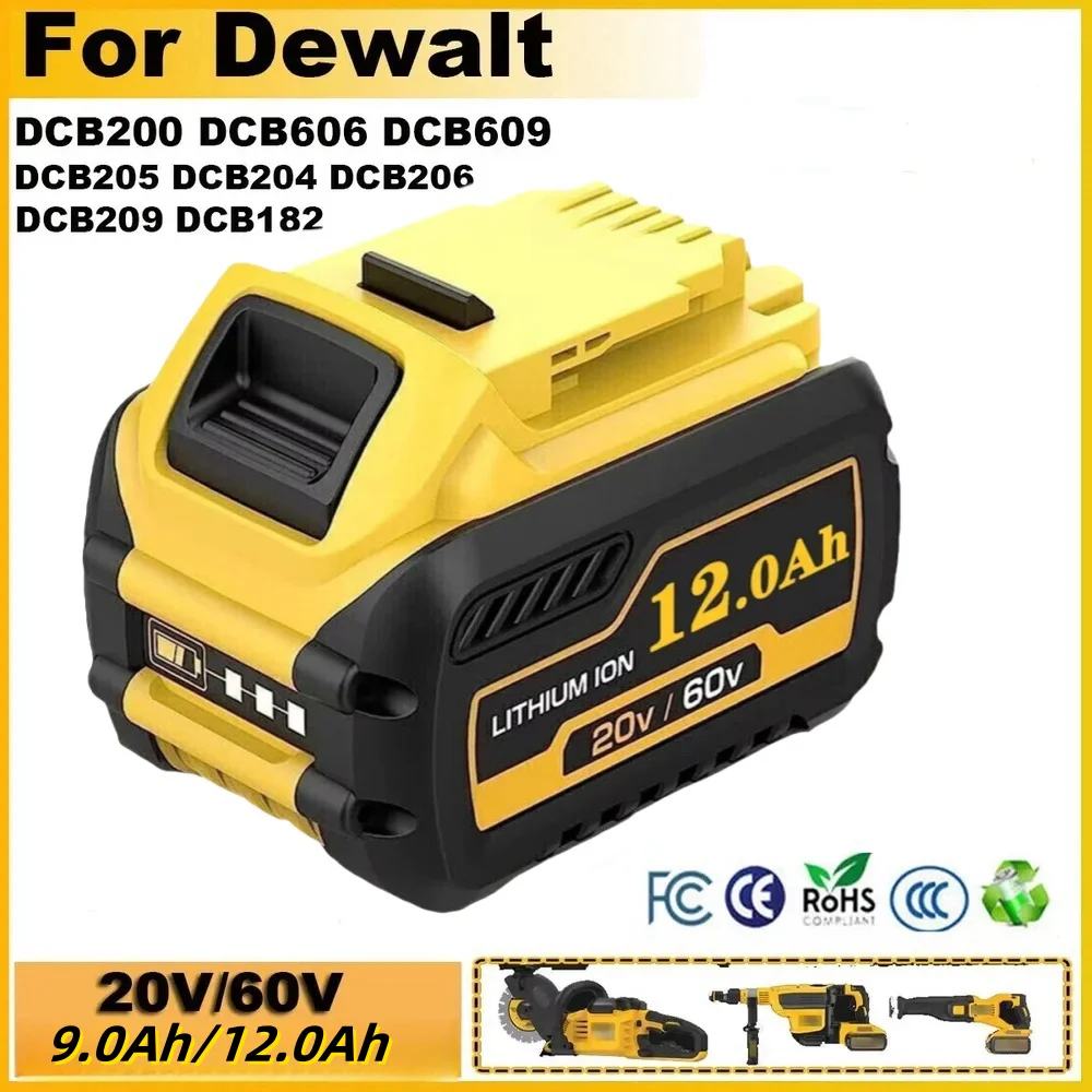 

For DEWALT 20V For Flexvolt 20V/60V MAX DCB609 DCB547-XJ DCB205 DCB200 DCB182 DCB609-2 For Dewalt Lithium Ion Battery.