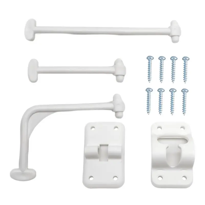 Rv Door Latch Entry Door Catch T-Shaped Entrance Latch With Screws Exterior Door Hold Hook & Keeper Versatile RV Accessories For