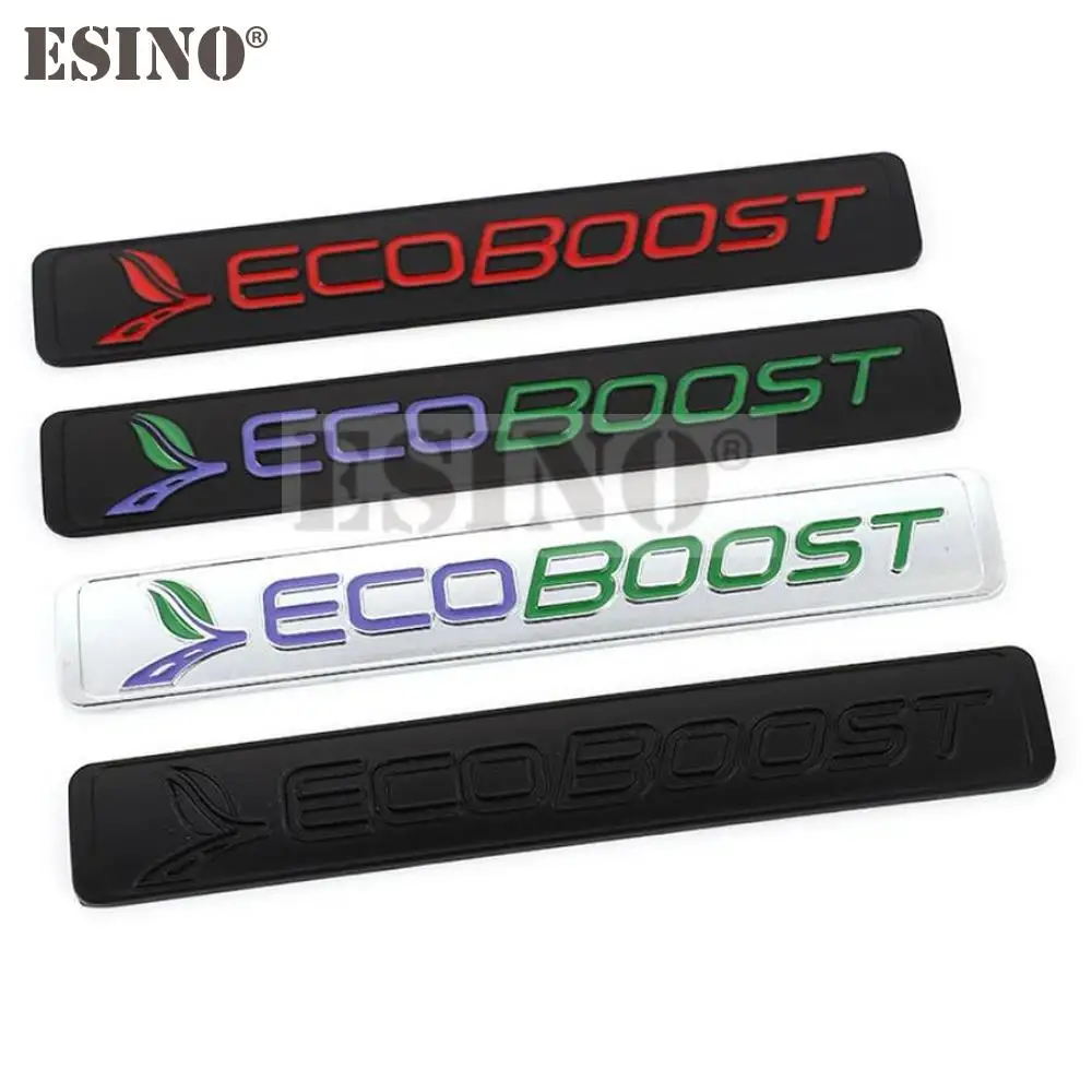 Ecoboost Adhesive Badge Car Fender Trunk Body Tailgate Metal Zinc Alloy Emblem for For Ford Focus Fiesta Puma Escape F150