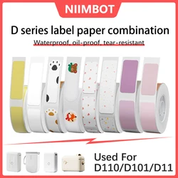 NIIMBOT Label Paper Self-adhesive Paper Sticker Roll Adhesive Thermal Labels For Niimbot D110 D11 D101 Mini Portable Printer