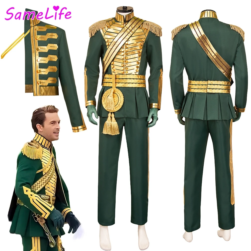 

Wicked 2 Prince Fiyero Косплей Фэнтези Зеленая Униформа Шаль 2025 Костюм Фильма Маскировка Хэллоуин Взрослые Мужчины Ролевая Игра Вечеринка Наряд