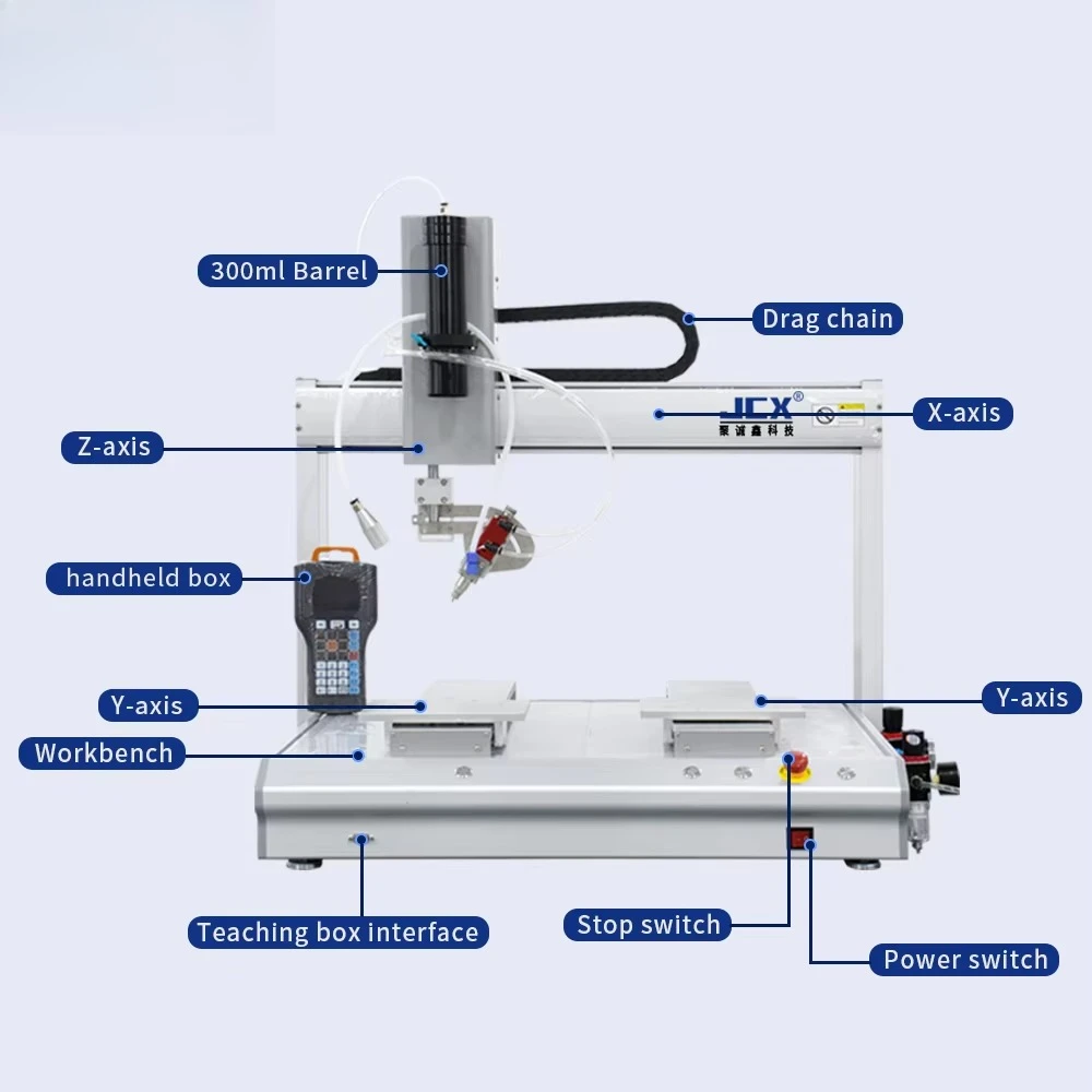 High Precision 3 Axis Desktop Stickers Liquid Silicone Glue Dispensing Machine Robot