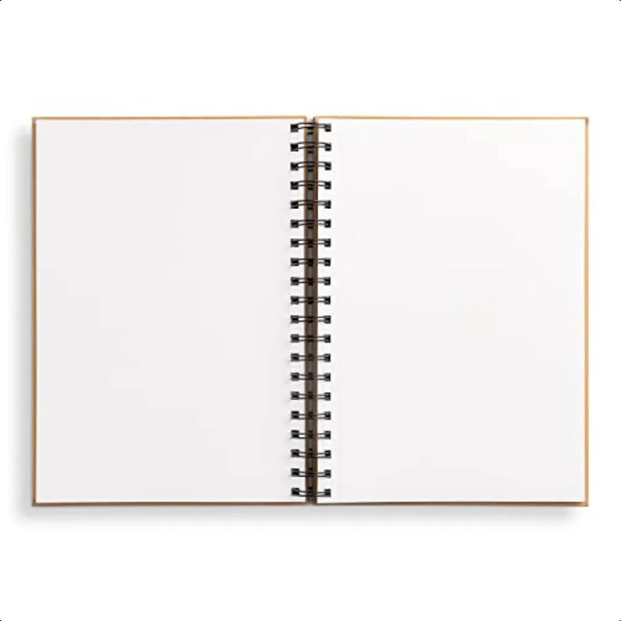 Sketchbook 7 x 10 Kraft Spiral Capa Dura Mídia Mista Sketchbook para Desenho: Papel de Qualidade AcidFree 128 páginas (Union Square Co.