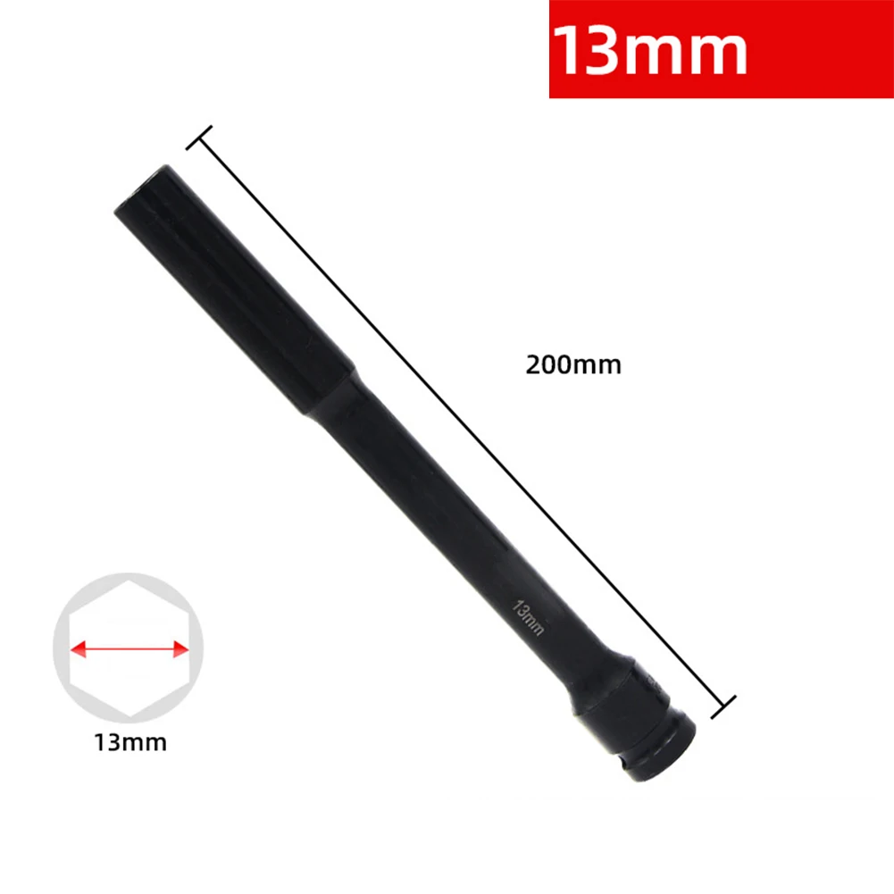 Chave de acionamento de cabeça sextavada preta, interface de 1 2 polegadas, aço cromo vanádio, durabilidade, múltiplas especificações