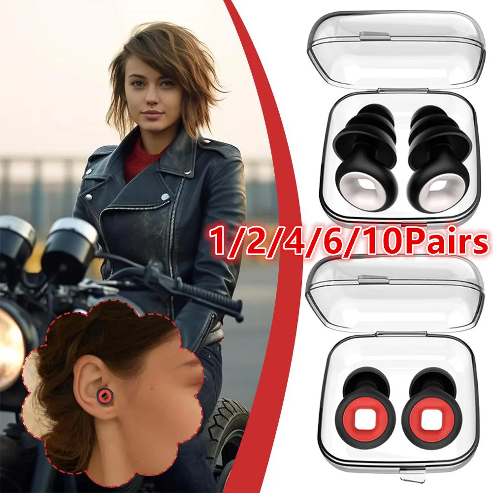

1/2/4/6/10Pairs Sleep Soundproof Earplugs Motorcycle Noise Reduction Earplugs Anti-noise Mute Earplugs Motorcycle Equipment