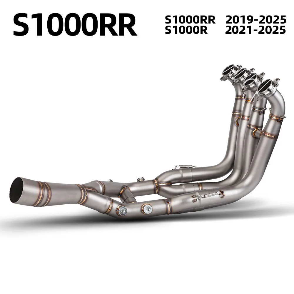 Motorcycle Exhaust Modify Stainless Steel Escape Header Pipe 60mm Racing Kit for S1000RR 19-25 M1000RR 19-24 S1000R M1000R 21-25