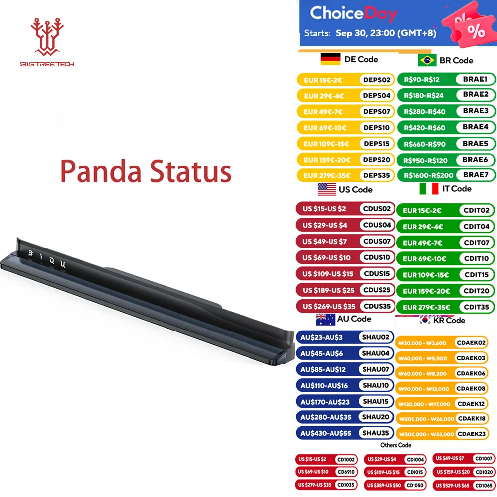 BIGTREETECH Panda Status H2D-Style Indicator APP Remote Control Real Time Display For Bambu Lab A1 P1P P1S X1C X1E 3D Printers