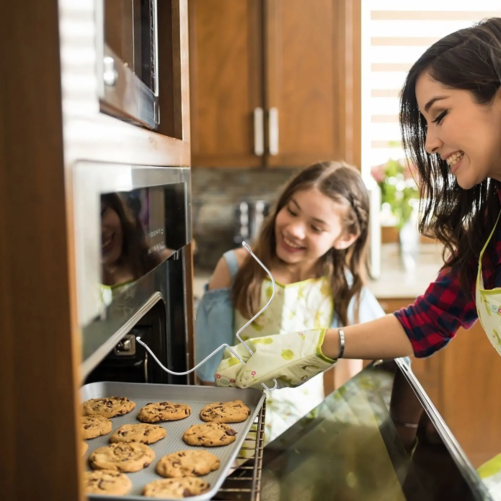 

1pcs Barbecue Tongs For Chicken Roasting Heavy Duty Oven Air Fryer Food Fork Non-Slip Easy Clean Kitchen Grill Tool