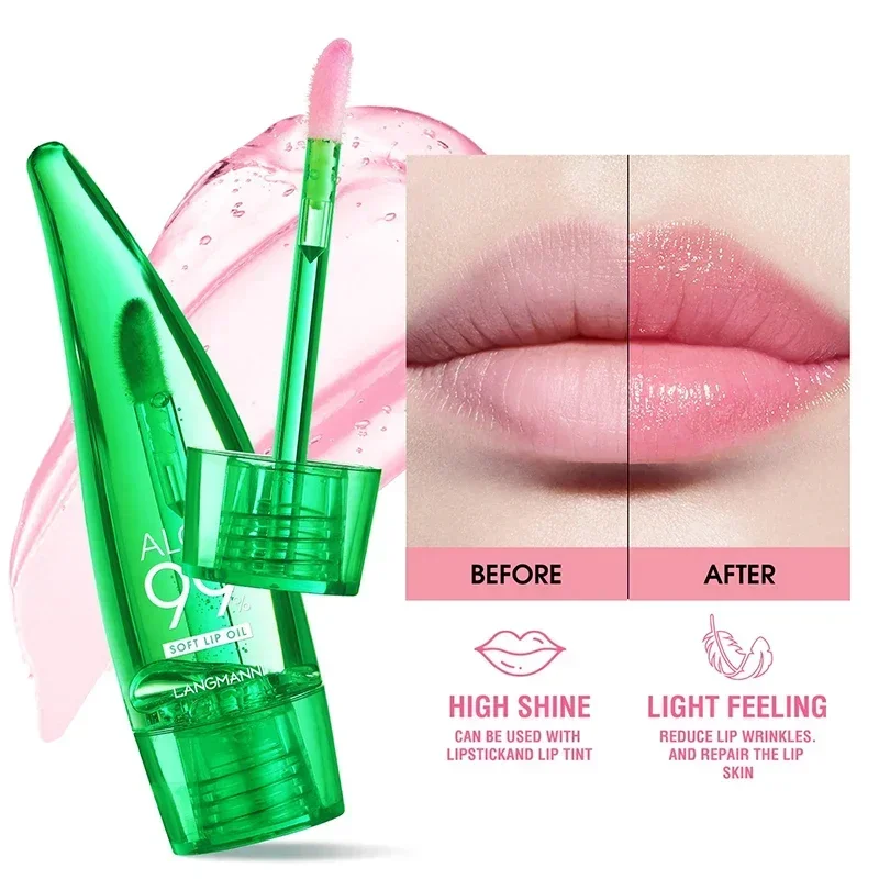 Bálsamo labial de aceite de Aloe Natural, tinte labial resistente al agua de larga duración, hidratante, nutre el brillo labial de Color cambiable