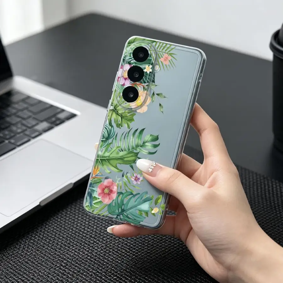 Case for Samsung Galaxy A36 A27 A25 A51 A55 A23 A34 A35 A14 A16 A56 A50 A26 A24 A54 A15 A33 A52 A52 A31 Phone Cover Floral And