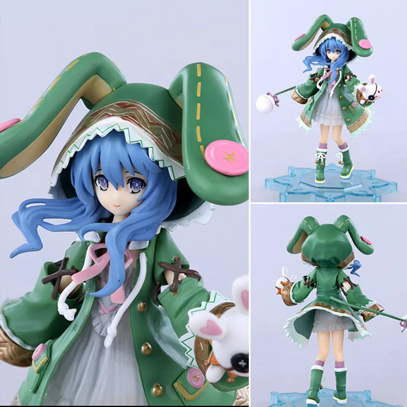 Hot Sale Date A Live Anime Figure Himekawa Yoshino Model Doll Kneeling Green Rabbit Action Figure Decoration Toys Holiday Gifts