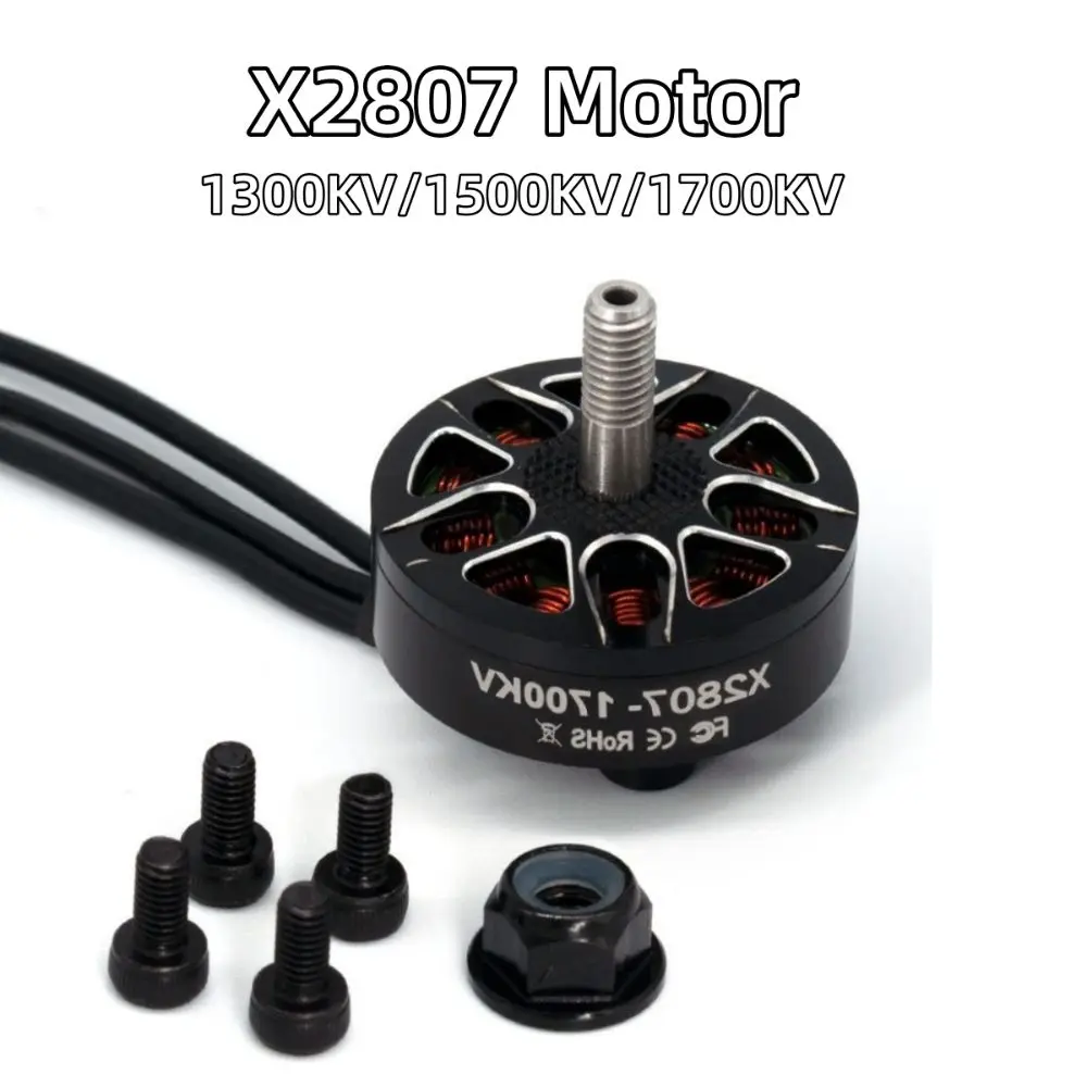 X2807 2807 Motor Long Range 1300KV/1500KV/1700KV Bürstenlose Motoren Schwarz Freestyle Drone Zubehör für FPV 2 Version
