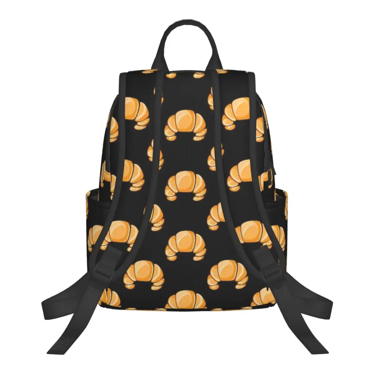 Cute Croissant Student Backpack School Bag Hiking Travel Daypack for Boys Girls Fashion Bookbag Shoulder Bags
