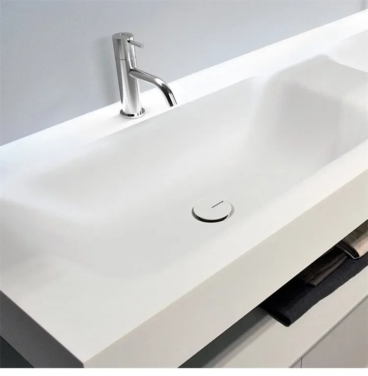 Corian integrated basin bathroom cabinet combination washbasin single