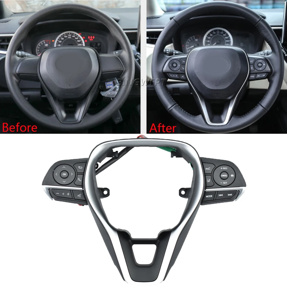 

Remote Cruise Control Button Car Steering Wheel Control Buttons For Toyota Corolla Levin RAV4 2018 2019