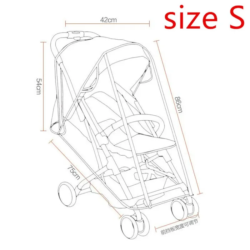 Cubierta Universal para cochecito de bebé, cubierta para la lluvia, compatible con BBZ Cybex YoyaPlus, protector contra la nieve y el viento,