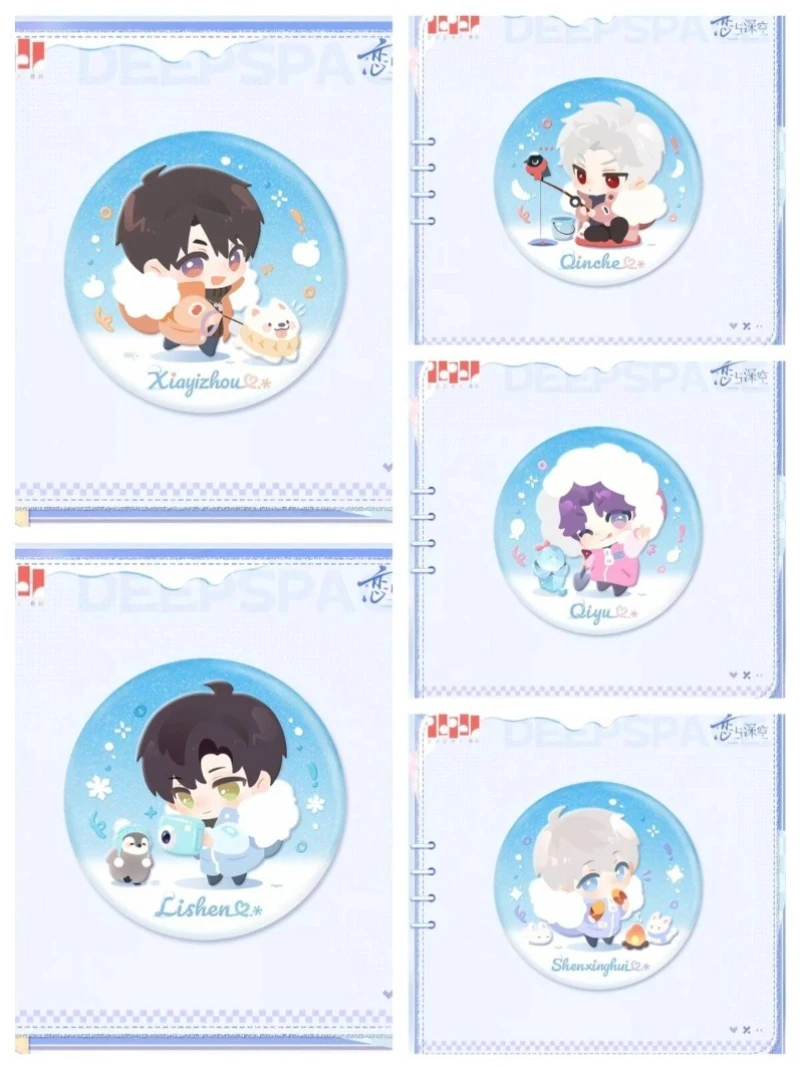

[Official Merch] Game Love and Deepspace Winter Wanders Anime Cos Sylus Rafayel Xavier Zayne Caleb Cute 58mm Tin Badge Present